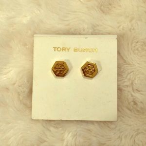 Tory Burch Hex Logo Studs